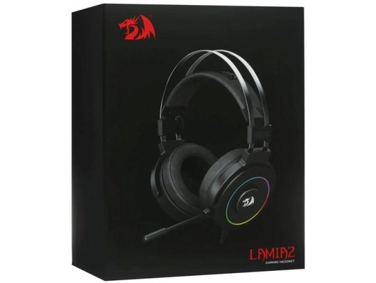 Игровые наушники проводные Redragon Lamia 2 черный/красный + подставка